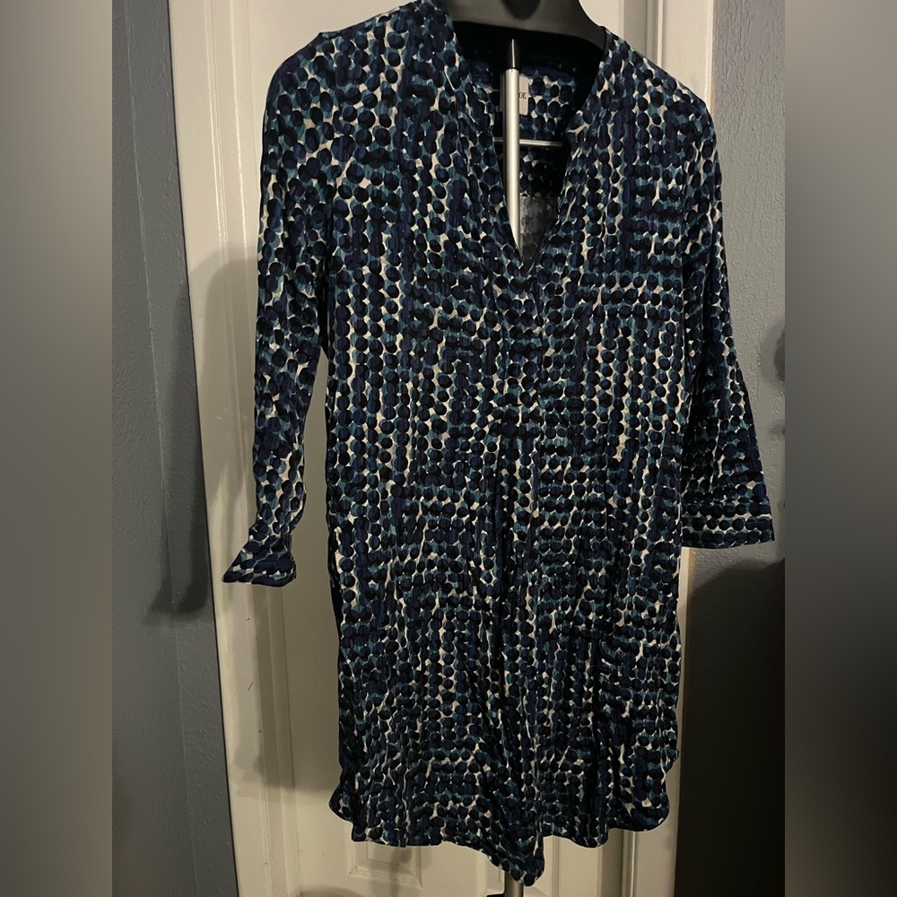 NIC + ZOE multi color pull-on woven shirt dress